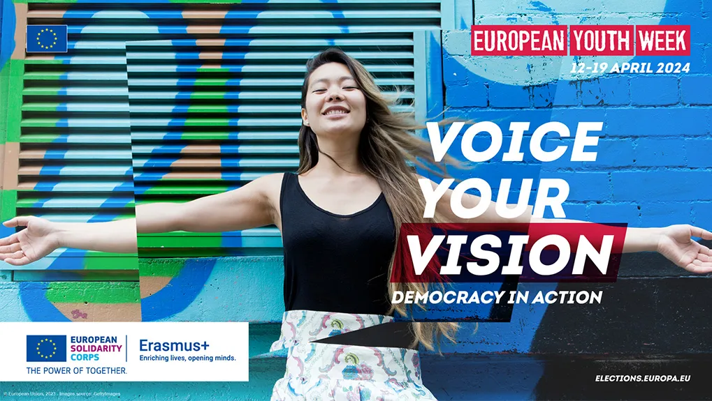 Foto van banner voor European Youth Week