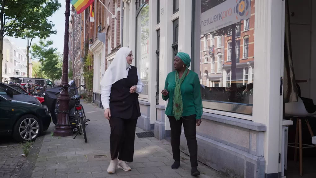 Samah en Sandra in Amsterdam