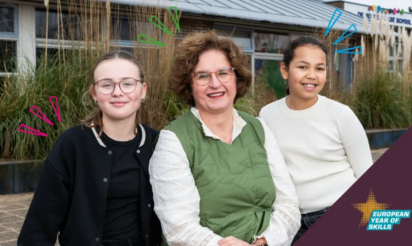 Elin, Debby en Lima voor De Noordwijkse School