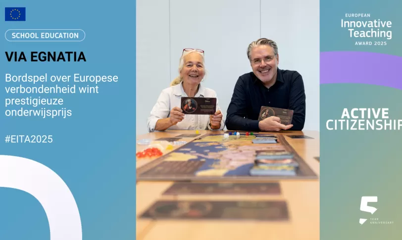 Via Egnatia -Bordspel over Europese verbondenheid wint prestigieuze onderwijsprijs  