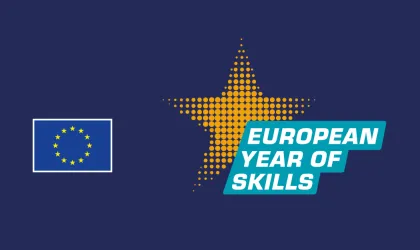 Beeld en logo van European Year of Skills