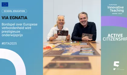 Via Egnatia -Bordspel over Europese verbondenheid wint prestigieuze onderwijsprijs  
