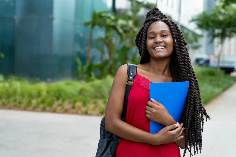 Vrouwelijke studente uit Sub Sahara Afrika