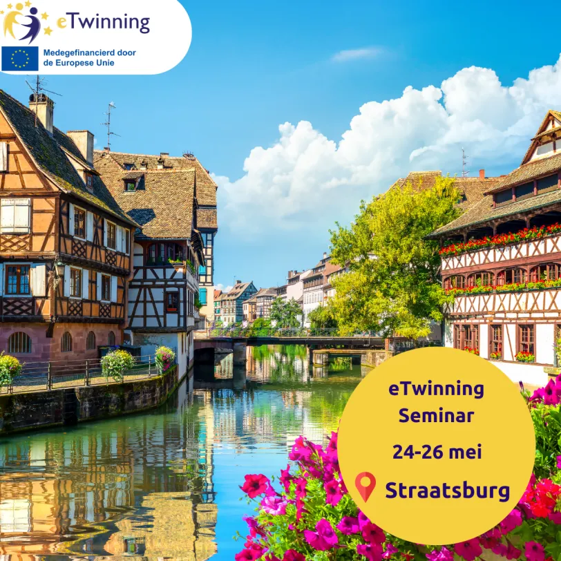 Straatsburg (Frankrijk) met informatie over de inschrijving van het evenement van eTwinning