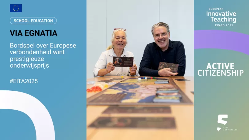 Via Egnatia -Bordspel over Europese verbondenheid wint prestigieuze onderwijsprijs