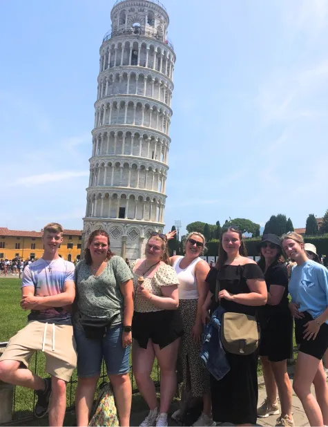 DiscoverEU Inclusieactie groep in Pisa