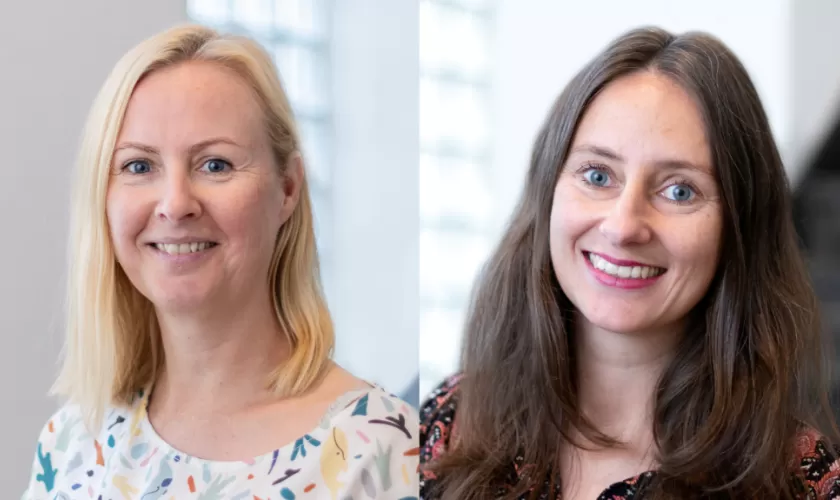 foto van twee medewerkers Erasmus+ Geke en Mandy